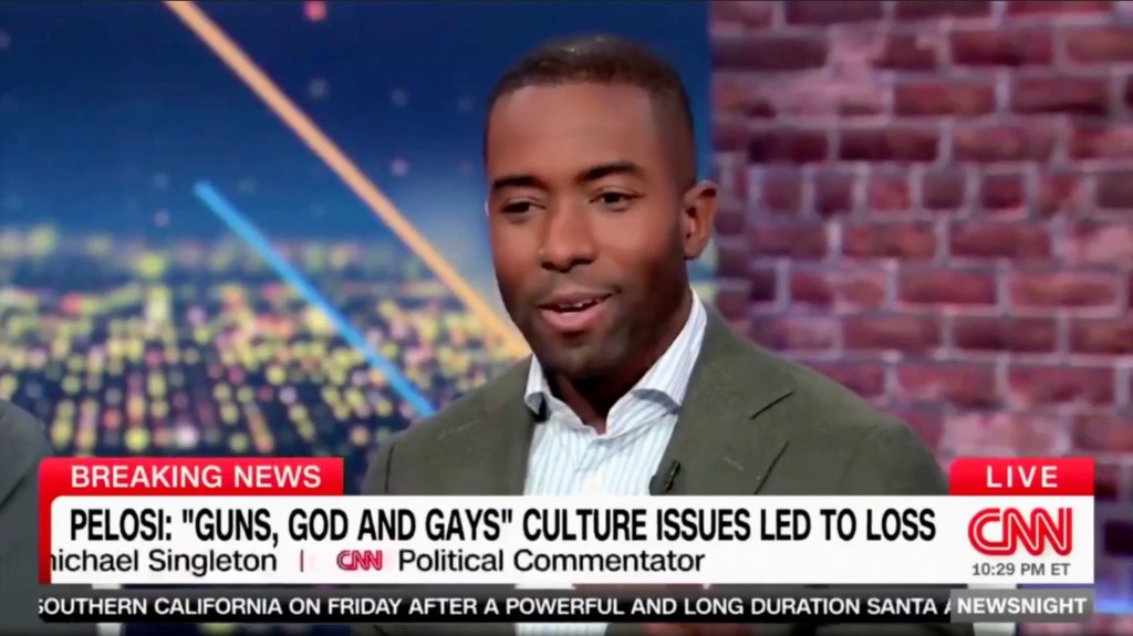 Shermichael Singleton and Jay Michaelson on CNN, debating culture war issues surrounding the election and the inclusion of transgender athletes in sports.