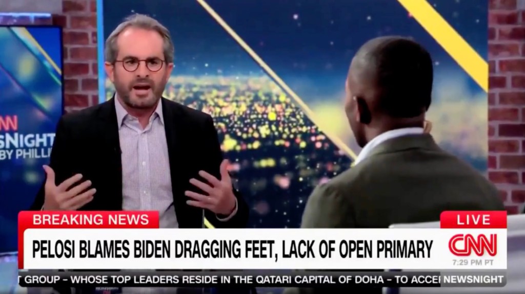 CNN commentator Shermichael Singleton in a heated debate with author Jay Michaelson (left) on culture war issues and Kamala Harris' election loss